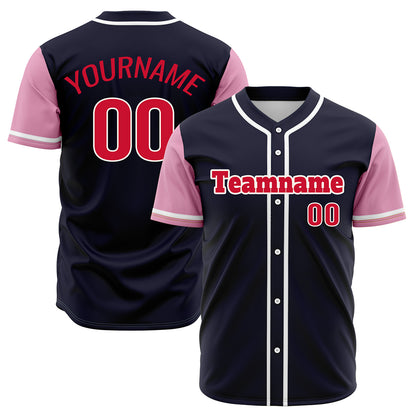 Custom Dark Blue Black Hip Hop Baseball Jersey Stitched Printed - Personalized Name Number Shirts #BB-0919-0046