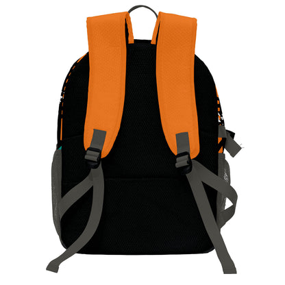 Custom Orange Black Cyan Basketball Soccer Backpack Personalized Player Names Numbers Team Logo #BB-0919-0024