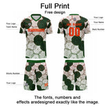 Custom Dark Green Red Uniform Jersey Kids Adults Personalized Set Jersey Shirt