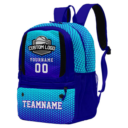 Custom Dark blue Basketball Soccer Backpack Personalized Player Names - Numbers & Team Logo #150-BP-0914-0013