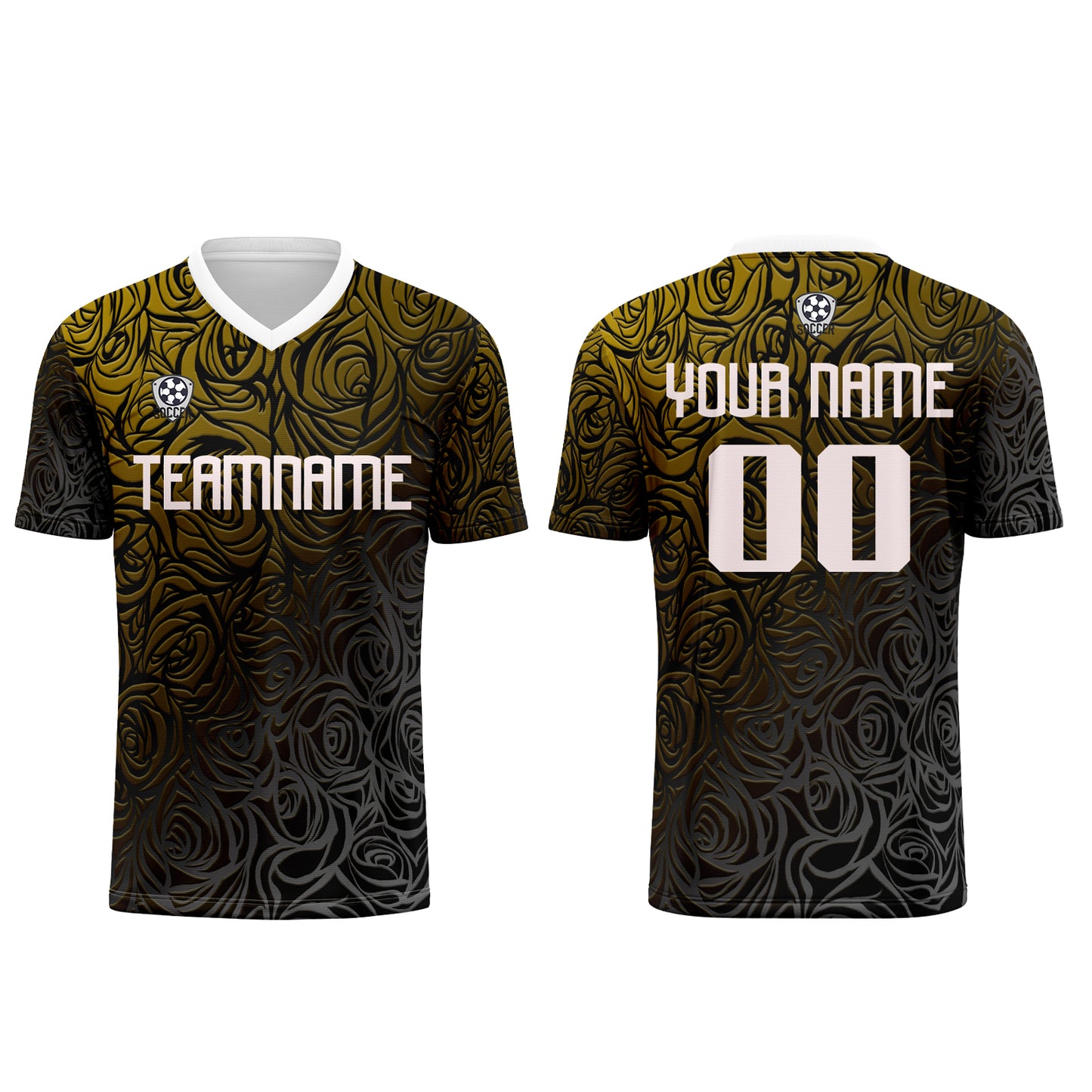 Custom Yellow Silver Uniform Jersey Kids Adults Personalized Set Jersey Shirt