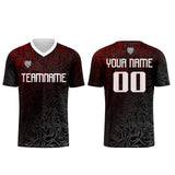 Custom Red Silver Uniform Jersey Kids Adults Personalized Set Jersey Shirt