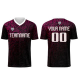 Custom Pink Silver Uniform Jersey Kids Adults Personalized Set Jersey Shirt