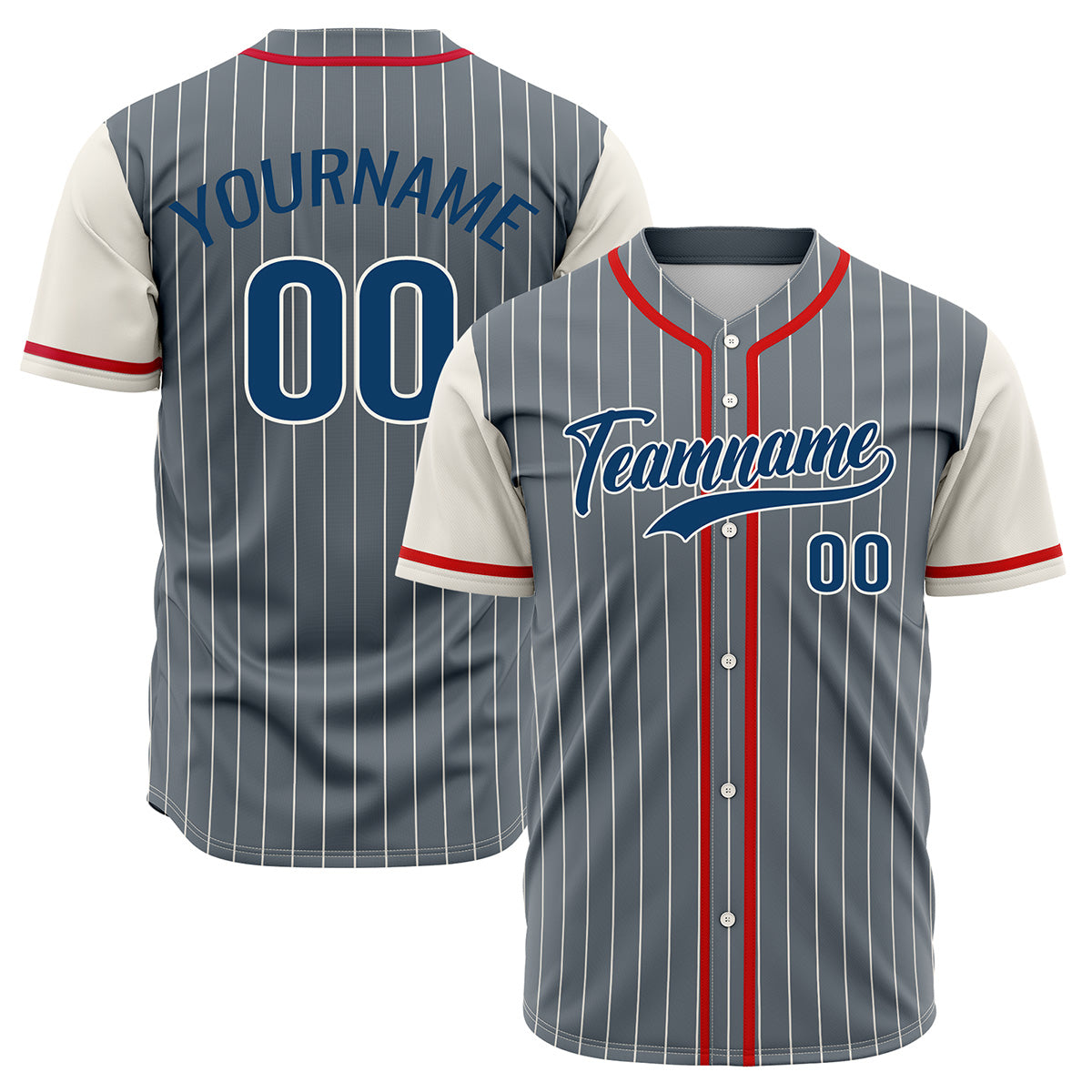 Custom Gray Off White Hip Hop Baseball Jersey Stitched Printed - Personalized Name Number Shirts #BB-0919-0060