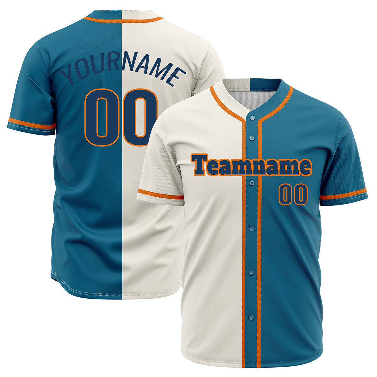 Custom Off White Blue Hip Hop Baseball Jersey Stitched Printed - Personalized Name Number Shirts #BB-0919-0067