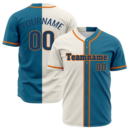 Custom Off White Blue Hip Hop Baseball Jersey Stitched Printed - Personalized Name Number Shirts #BB-0919-0067