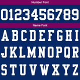 Custom Navy Purple Football Gradient Polo Shirts  Add Your Unique Logo/Name/Number