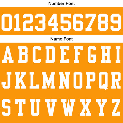 Custom Orange White Football Gradient Polo Shirts  Add Your Unique Logo/Name/Number