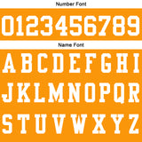 Custom Orange White Football Gradient Polo Shirts  Add Your Unique Logo/Name/Number