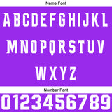 Custom Purple White Baseball Jersey Personalized Gradient Team Uniforms Shirt with Name Number
