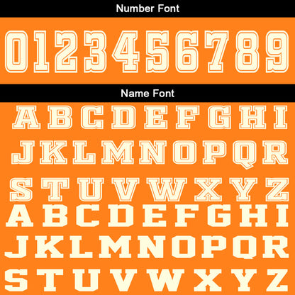 Custom Orange Cream Basketball Jersey Uniform Suit Printed Your Logo Name Number