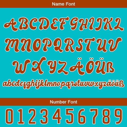Custom Cyan Orange Baseball Jersey Personalized Gradient Team Uniforms Shirt with Name Number