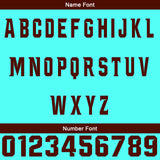 Custom Cyan Drake Brown Baseball Jersey Personalized Gradient Team Uniforms Shirt with Name Number