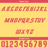 Custom Yellow Light Red Baseball Jersey Personalized Gradient Team Uniforms Shirt with Name Number