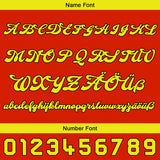 Custom Red Yellow Baseball Jersey Personalized Gradient Team Uniforms Shirt with Name Number