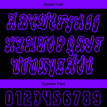 Custom Black Purple Baseball Jersey Personalized Gradient Team Uniforms Shirt with Name Number