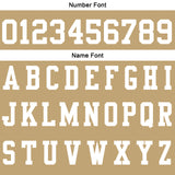 Custom Khaki White Football Polo Shirts  Add Your Unique Logo/Name/Number