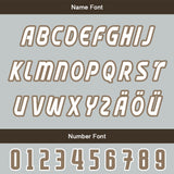 Custom Brown Grey Letterman Varsity Jacket Personalized Embroidery Printing