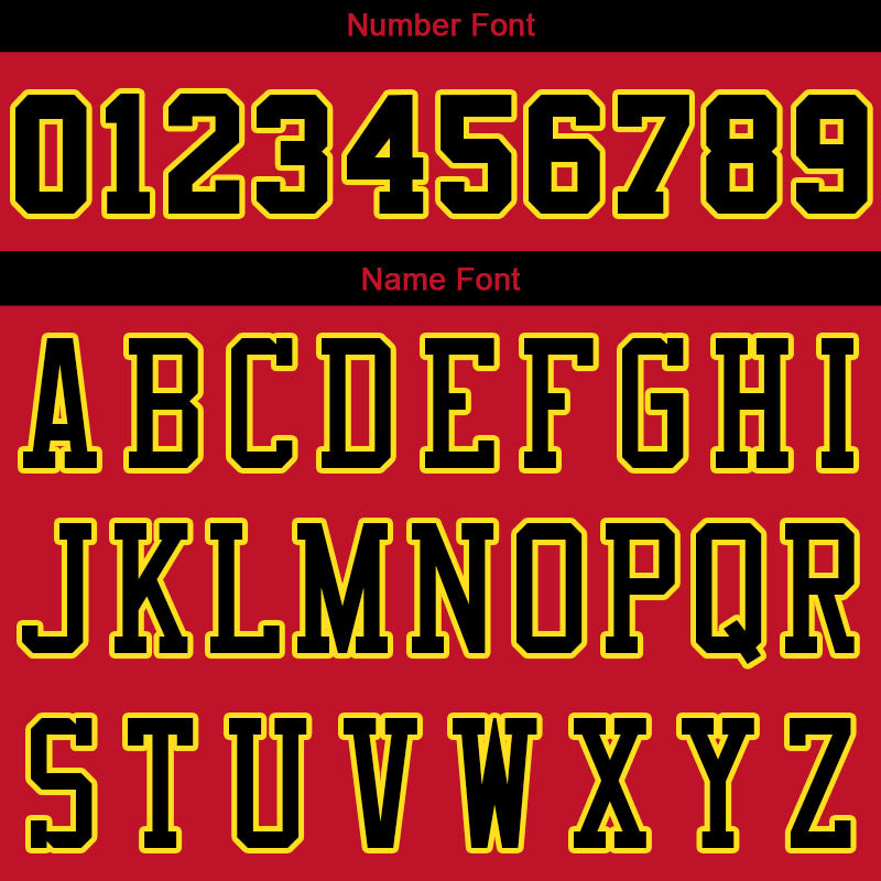 Custom Stitched Basketball Jersey for Men, Women And Kids Red-Black-Yellow