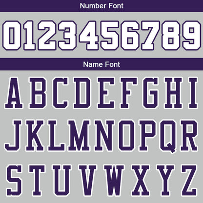 Custom Stitched Basketball Jersey for Men, Women And Kids Gray-Purple-White