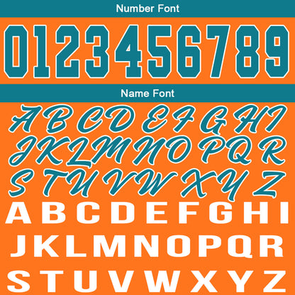 Custom Orange Teal Basketball Jersey for Men Women Adult Youth Stitched Name Number Logo