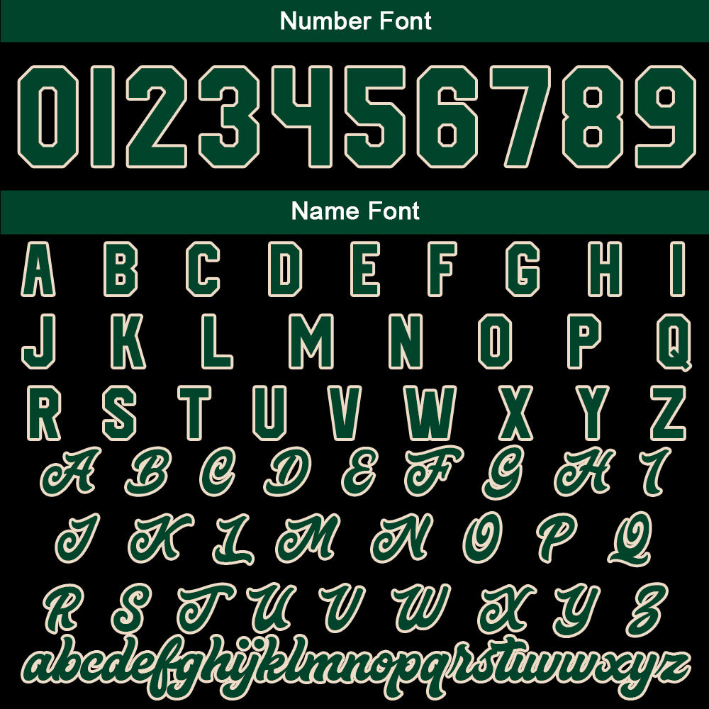 Custom Dark Green Black Cream Varsity Jackets for Men Women Youth Personalized Letterman Jackets