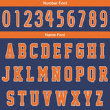 Custom Navy Orange Basketball Jersey Uniform Suit Printed Your Logo Name Number
