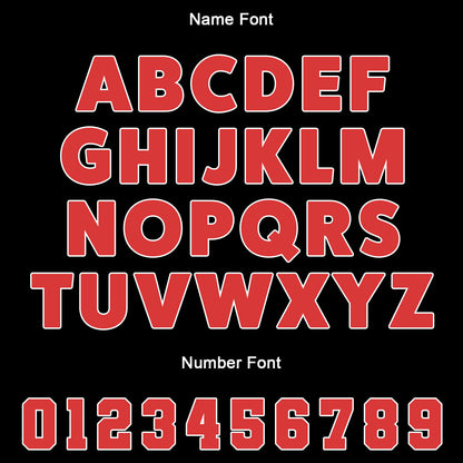 Custom Black Red Uniform Jersey Kids Adults Personalized Set Jersey Shirt