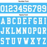 Custom Sky Blue White Football Polo Shirts  Add Your Unique Logo/Name/Number