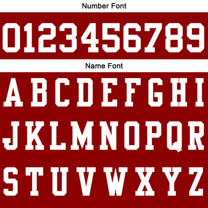 Custom Burgundy White Football Gradient Polo Shirts  Add Your Unique Logo/Name/Number