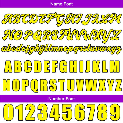 Custom Purple Yellow Basketball Jersey Uniform Suit Printed Your Logo Name Number