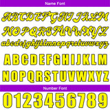 Custom Purple Yellow Basketball Jersey Uniform Suit Printed Your Logo Name Number