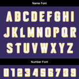 Custom Dark Purple Yellow Uniform Jersey Kids Adults Personalized Set Jersey Shirt