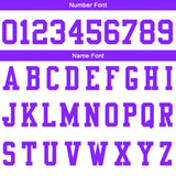 Custom White Purple Football Gradient Polo Shirts  Add Your Unique Logo/Name/Number