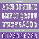 Custom Purple Grey Letterman Varsity Jacket Personalized Embroidery Printing