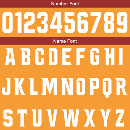Custom Orange Burgundy Football Gradient Polo Shirts  Add Your Unique Logo/Name/Number