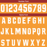 Custom Orange Burgundy Football Gradient Polo Shirts  Add Your Unique Logo/Name/Number