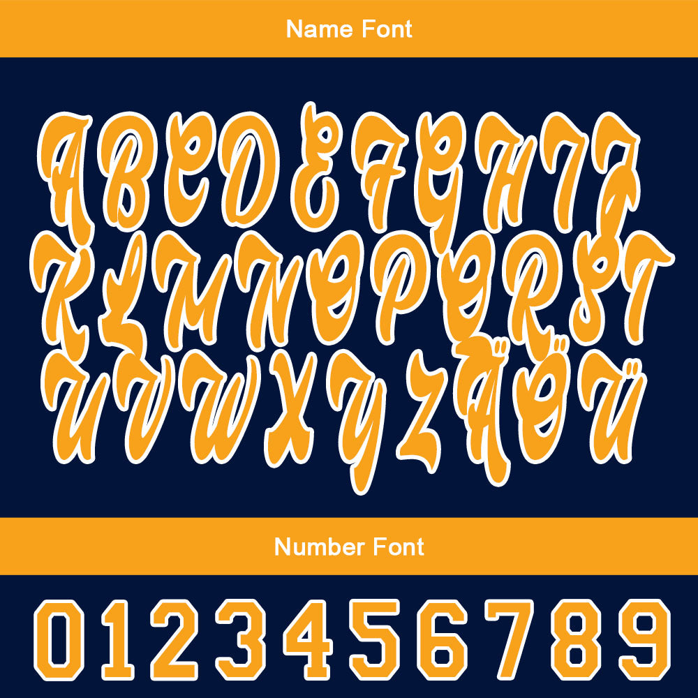 Custom Blue Orange Baseball Jersey Personalized Gradient Team Uniforms Shirt with Name Number