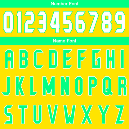 Custom Yellow Green Basketball Jersey Uniform Suit Printed Your Logo Name Number