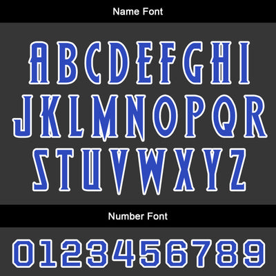 Custom Black Blue Uniform Jersey Kids Adults Personalized Set Jersey Shirt