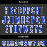 Custom Black Blue Uniform Jersey Kids Adults Personalized Set Jersey Shirt