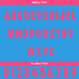Custom Blue Fuchsia Baseball Jersey Personalized Gradient Team Uniforms Shirt with Name Number