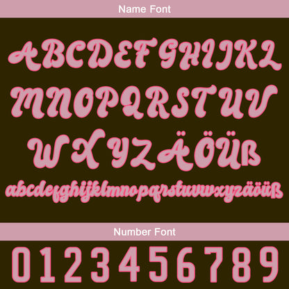 Custom Olive Green Light Pink Baseball Jersey Personalized Gradient Team Uniforms Shirt with Name Number