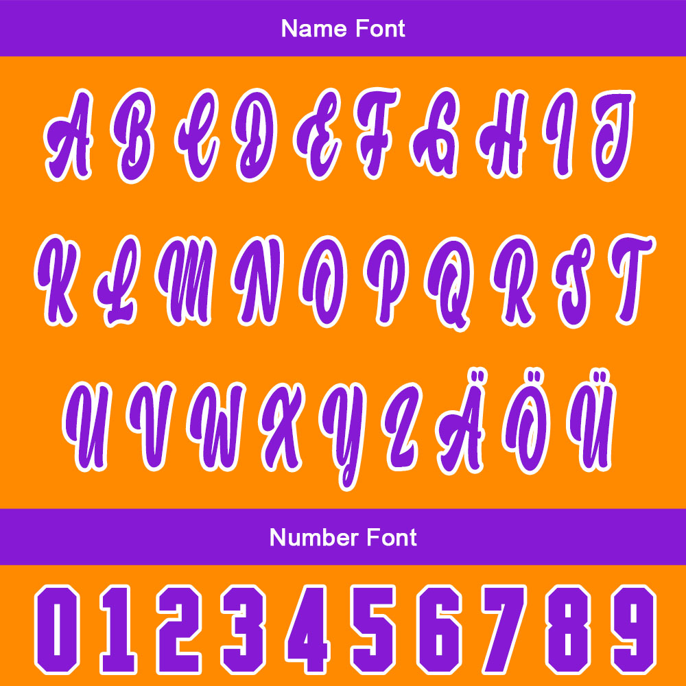 Custom Orange Purple Baseball Jersey Personalized Gradient Team Uniforms Shirt with Name Number