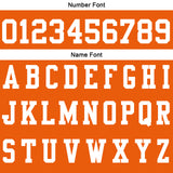 Custom Orange White Football Polo Shirts  Add Your Unique Logo/Name/Number