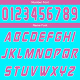 Custom Light Blue Pink Basketball Jersey Uniform Suit Printed Your Logo Name Number