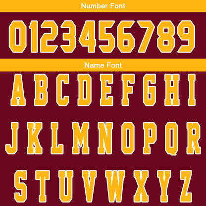 Custom Red Yellow Reversible Basketball Suit for Adults and Kids Personalized Jersey
