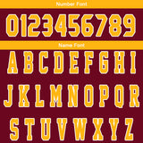 Custom Red Yellow Reversible Basketball Suit for Adults and Kids Personalized Jersey