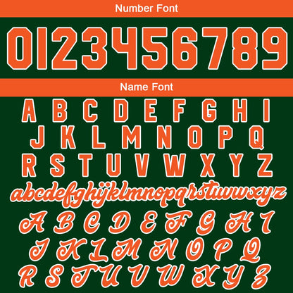 Custom Dark Green Orange Varsity Jackets for Men Women Youth Personalized Letterman Jackets
