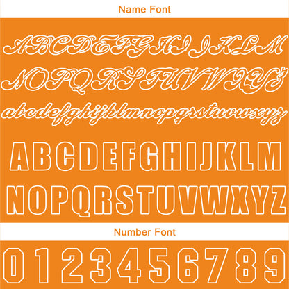 Custom Orange Baseball Jersey Print Personalized Name, Number and Logo